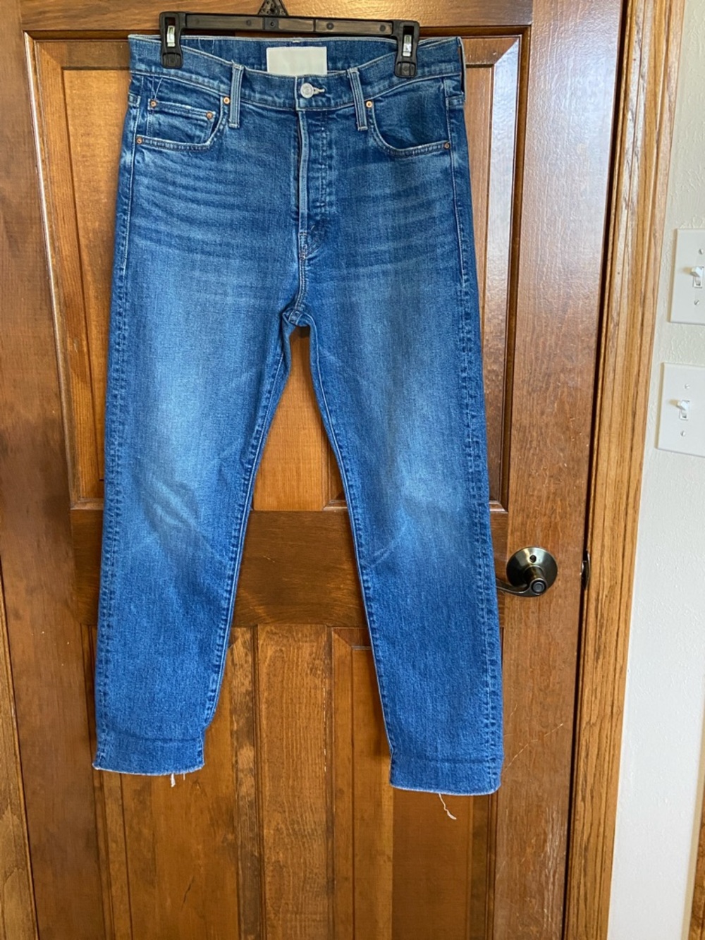 MOTHER SUPERIOR SCRAPPER CUFF ANKLE FRAY RUNNING W/ SCISSORS Button fly Size 27 - Picture 3 of 15